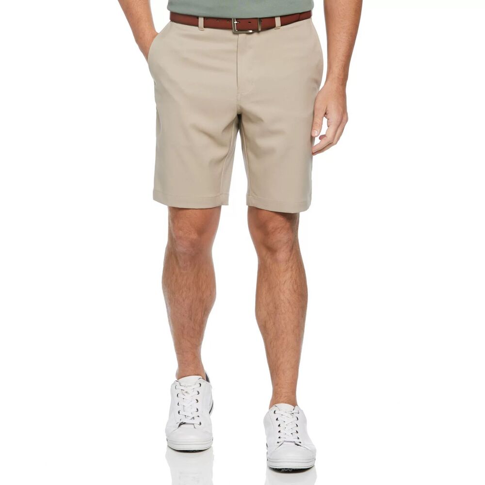 Grand Slam Golf Shorts Mens 39 Beige Chino 9" Inseam Flat Front Lightweight